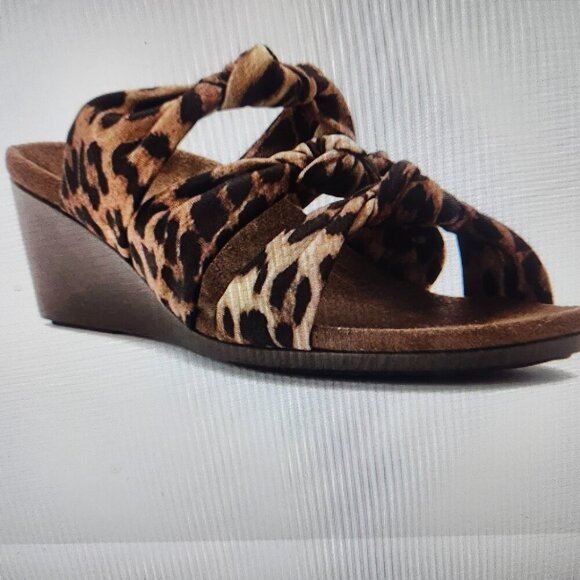 Vionic Park Rizzo - Women's Wedge Sandals Tan Leopard. NIB. Size: Various - Picture 2 of 12